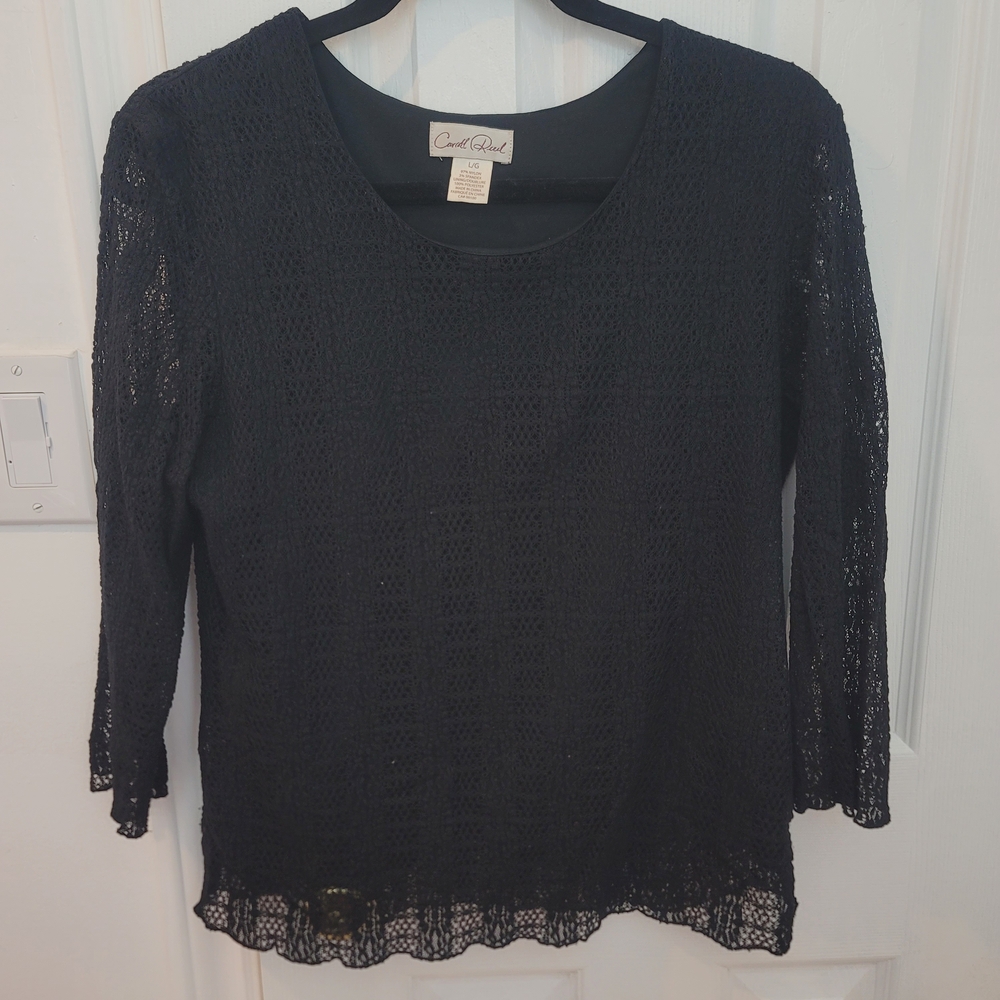 Carroll Reed Black Blouse Elegant Design